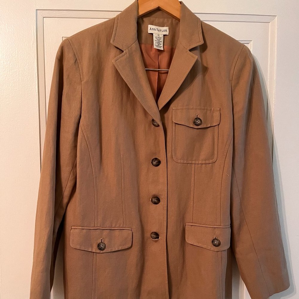 Ann taylor Tan Blazer womens Size 8